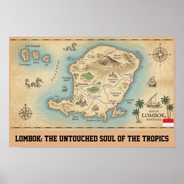 Póster Lombok: The Untouched Soul of the Tropics (Frente)