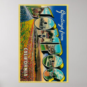 Póster Lompoc, California - escenas grandes de la letra