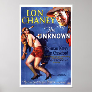 Póster Lon Chaney Joan Crawford El anuncio desconocido