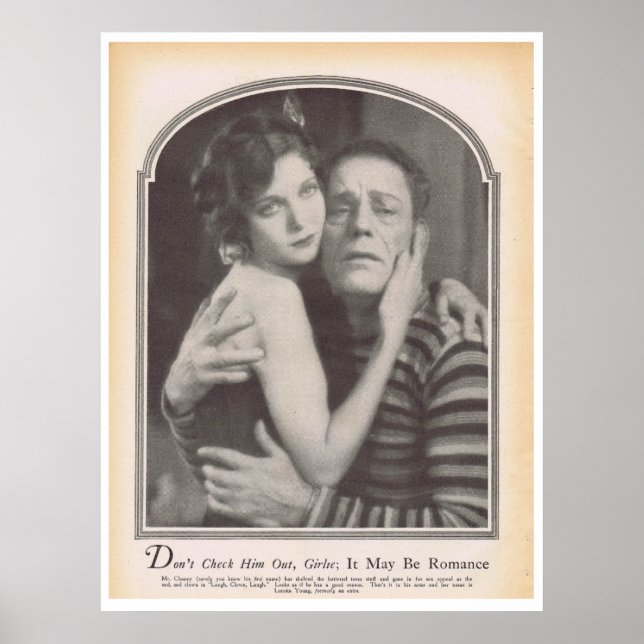 Póster Lon Chaney Loretta Young 1928 (Frente)