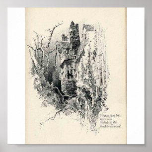 Póster Lona de la casa encantada