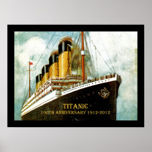 Póster Lona titánica del aniversario del RMS 100a