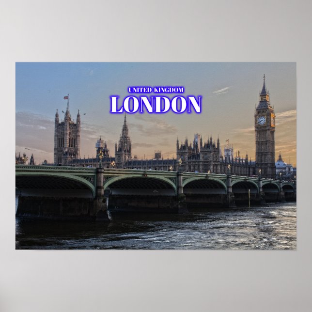 Póster London Big Ben - Reino Unido (Frente)