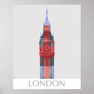 Póster London Big Ben Union Jack