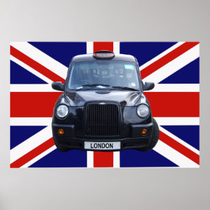 Póster London Black Taxi Cab