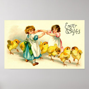 Póster London Bridge Happy Easter Cute Vintage