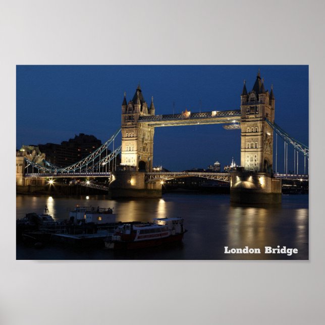 Póster London  Bridge. Night Sky  (Frente)