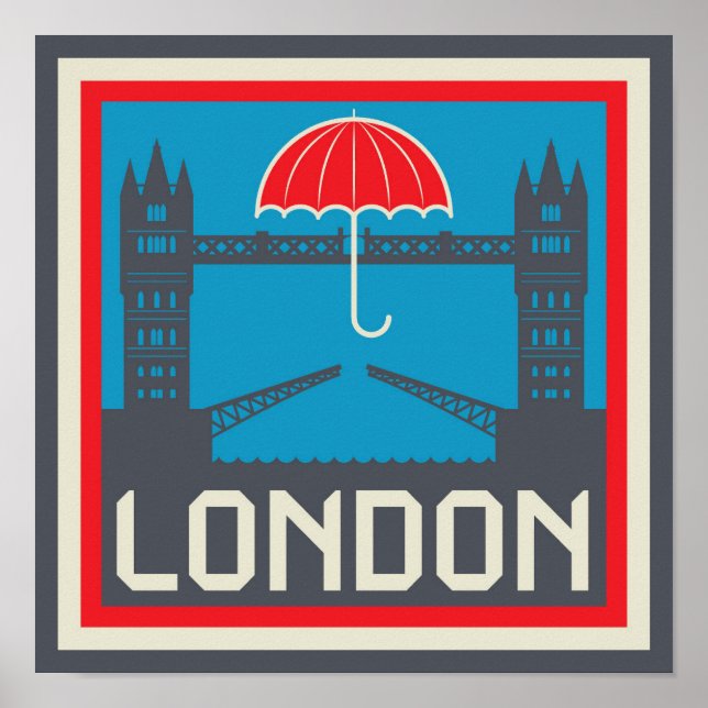 Póster London Bridge with Umbrella (Frente)