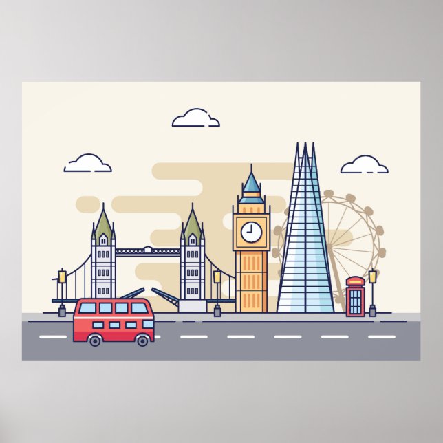 Póster London Cityscape (Frente)