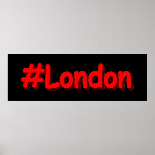Póster "#London" Cute Design. Buy Now (Frente)
