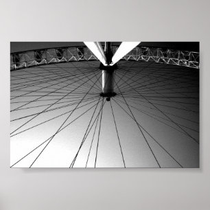 Póster London Eye Black and white