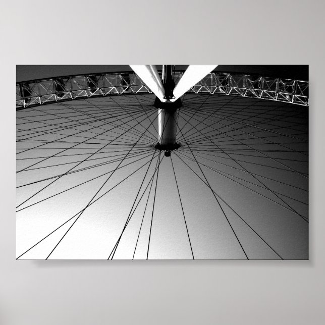 Póster London Eye Black and white (Frente)
