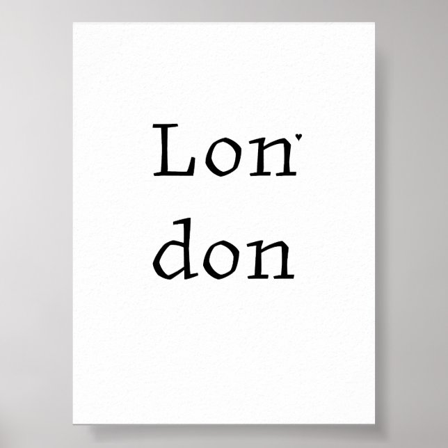 Póster London - minimalistic typography poster (Frente)