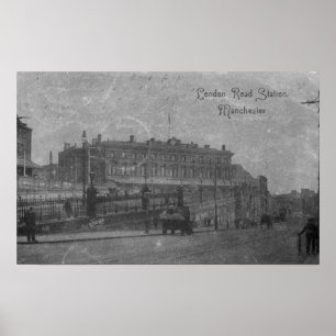 Póster London Road Station, Manchester, c.1910