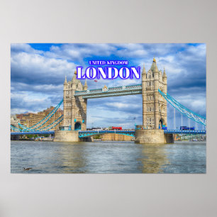 Póster London Tower Bridge - Reino Unido