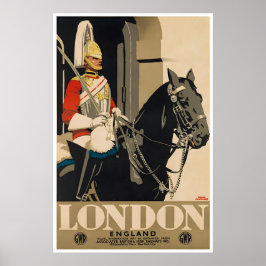 Póster London Travel Poster England Art Tourism Ad