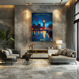 Póster Londres al Anochecer - Uniendo Tiempo y Belleza 