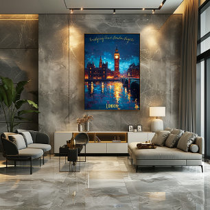 Póster Londres al Anochecer - Uniendo Tiempo y Belleza 