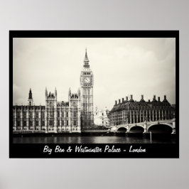 Póster Londres - Big Ben, Palacio de Westminster No.1 (Pó