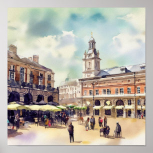 Póster Londres- Covent Garden Piazza, (D), Watercolor