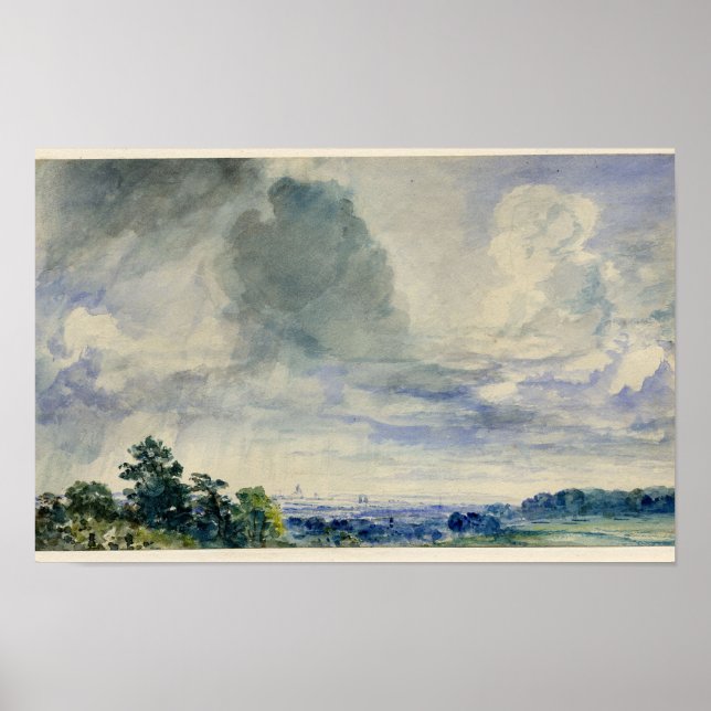 Póster Londres de Hampstead Heath (John Constable) (Frente)