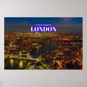 Póster Londres De Noche - Reino Unido