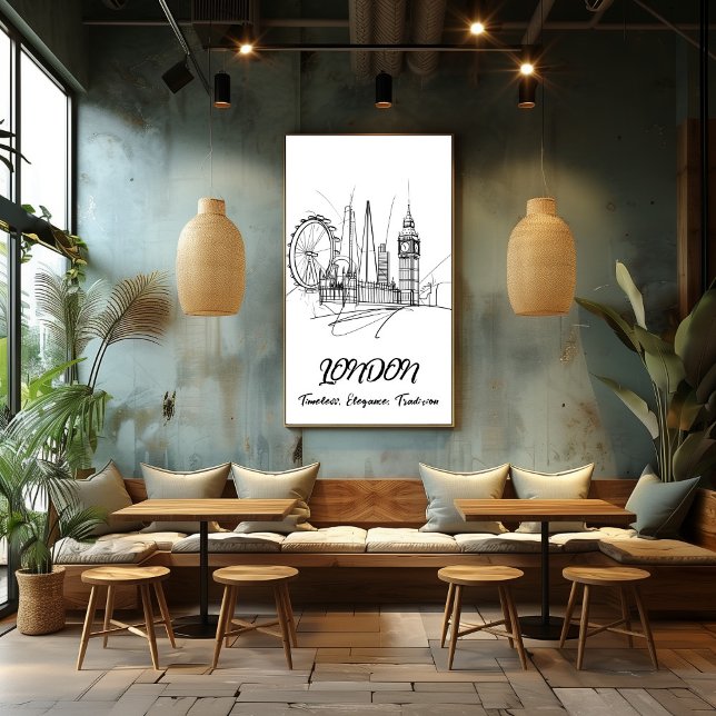 Póster Londres: Elegancia Atemporal - Arte Lineal (Subido por el creador)
