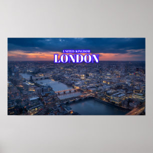Póster Londres En La Noche 2 - Reino Unido