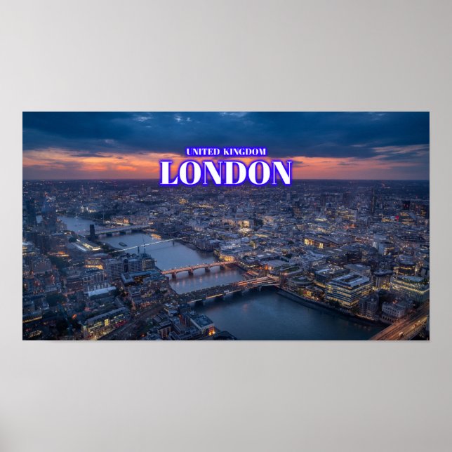 Póster Londres En La Noche 2 - Reino Unido (Frente)