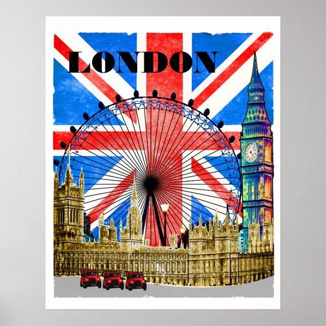 Póster Londres Inglaterra Big Ben (Frente)