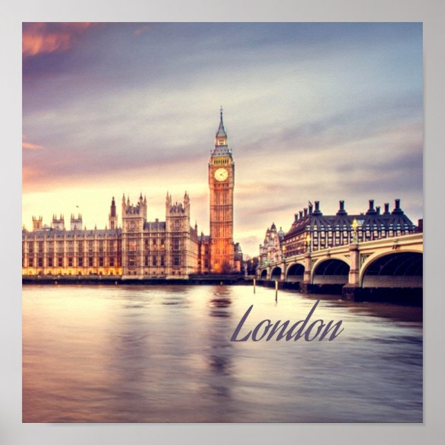Póster Londres Inglaterra Big Ben (Frente)
