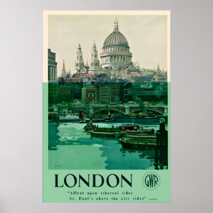 Póster Londres Inglaterra Reino Unido Catedral de San Pab
