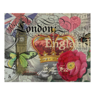 Póster Londres Inglaterra Viaje Viaje Arte Viejo Europa
