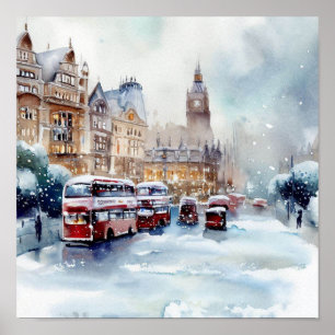 Póster Londres-invierno Maravilla (B)