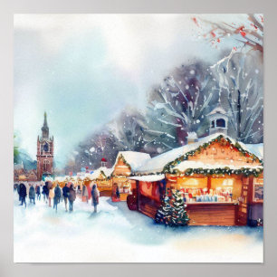 Póster Londres-invierno Maravilla en Hyde Park (D),