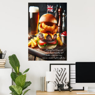 Póster Londres llama a la hamburguesa 24x36