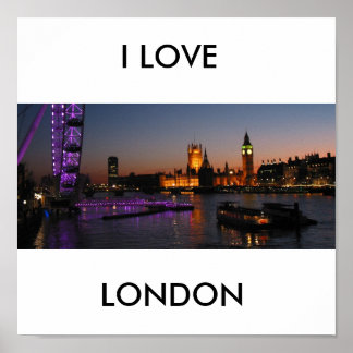 Póster londres, me encanta, LONDRES