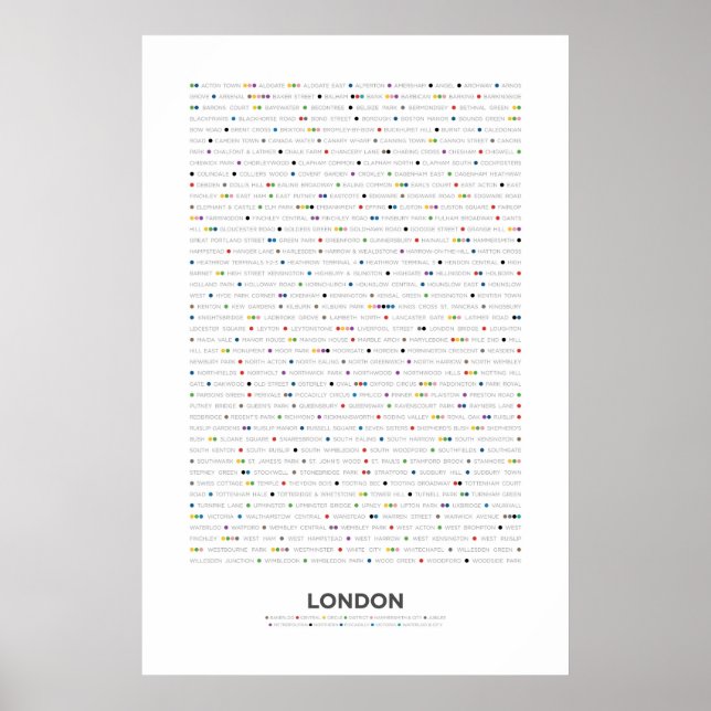 Póster Londres - MetroDots (Frente)
