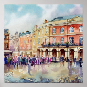 Póster Londres - Notting Hill (A), Watercolor