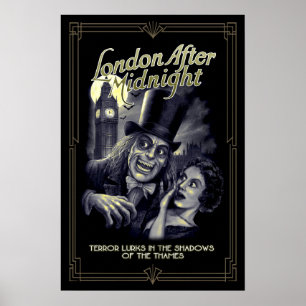 Póster Londres: Poster de horror a medianoche