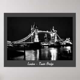 Póster Londres - Puente de la Torre, Noche No.2 (Póster)