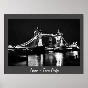 Póster Londres - Puente de la Torre, Noche No.2 (Póster)