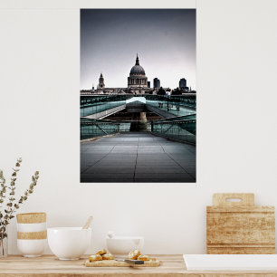Póster Londres - Puente del Milenio y St. Pauls (6334)