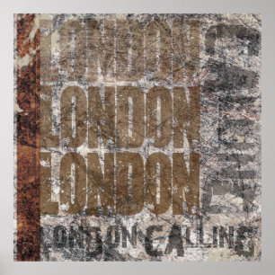 Póster Londres que llama el poster gráfico del diseño del
