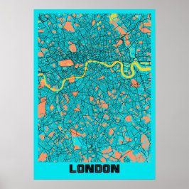 Póster Londres - Reino Unido Gloria City Map
