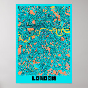 Póster Londres - Reino Unido Gloria City Map