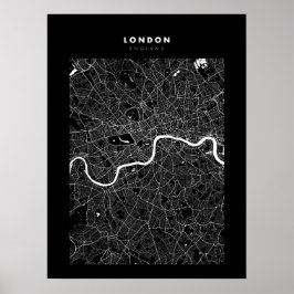 Póster Londres - Reino Unido Poster de Mapa de la Ciudad 