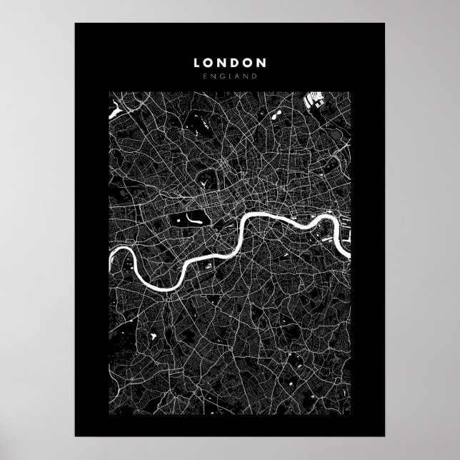Póster Londres - Reino Unido Poster de Mapa de la Ciudad  (Frente)