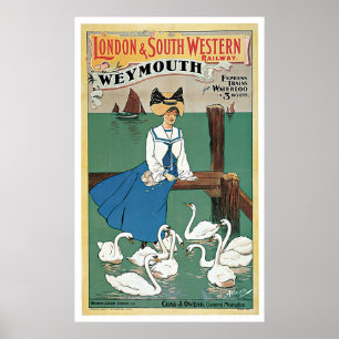 Póster Londres y Suroeste ~ Weymouth