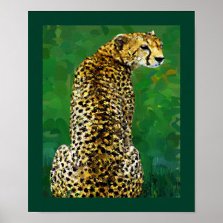 Póster Lone Cheetah